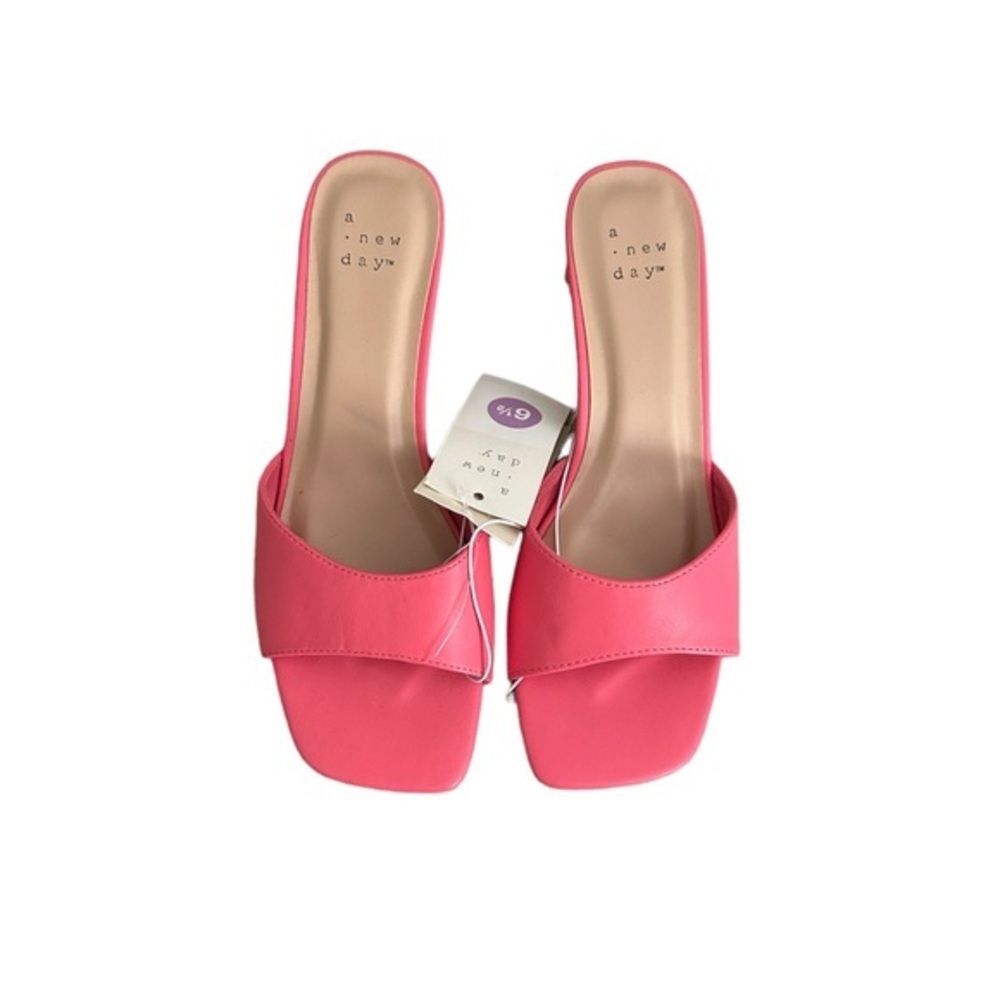 Lindie Women's A New Day Pink Memory Foam Mules 6,5